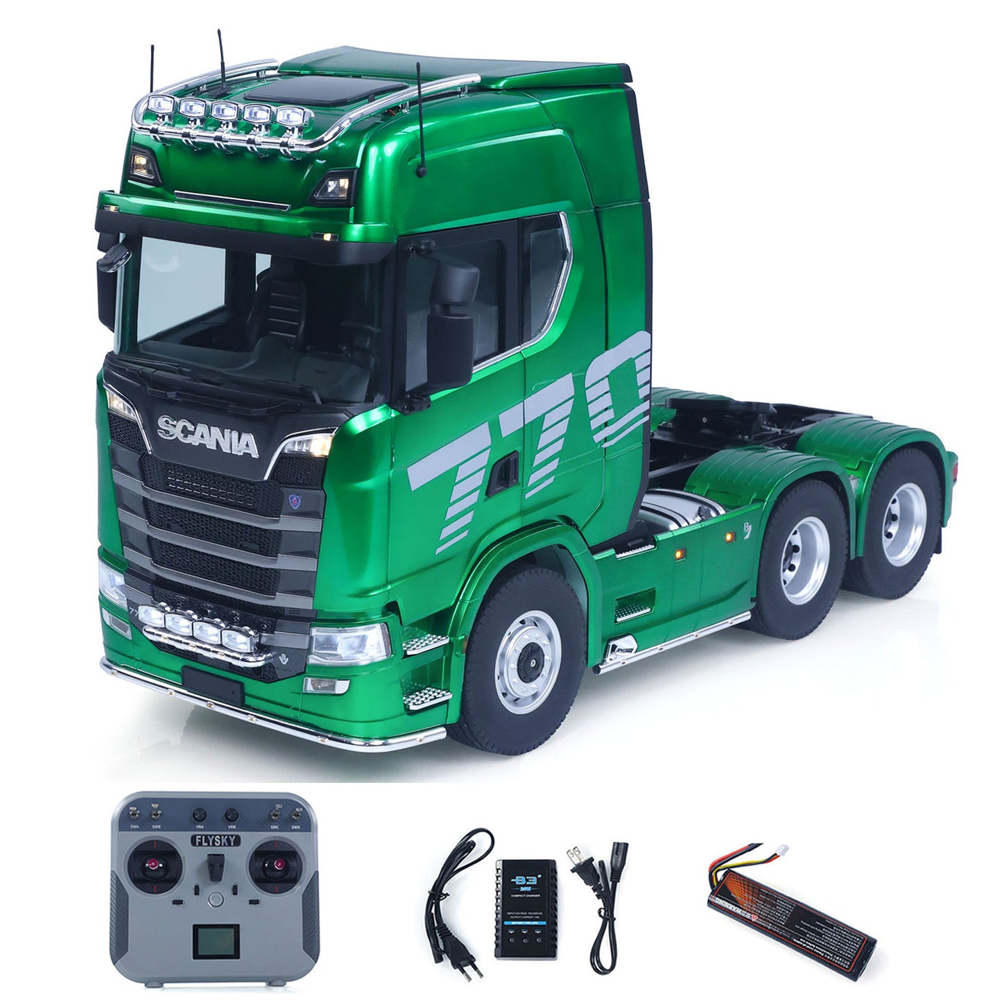 KABOLITE 6*6 Ready To Run 1/14 RC Tractor Truck Remote Control Car Hobby Model Painted Assembled 770S With Light Sound