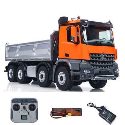 US Stock Kabolite 1/14 Electric RC Dump Truck K5703 8X8 Remote Control Tipper Model 2Speed Transmission Lights Sounds Battery Charger
