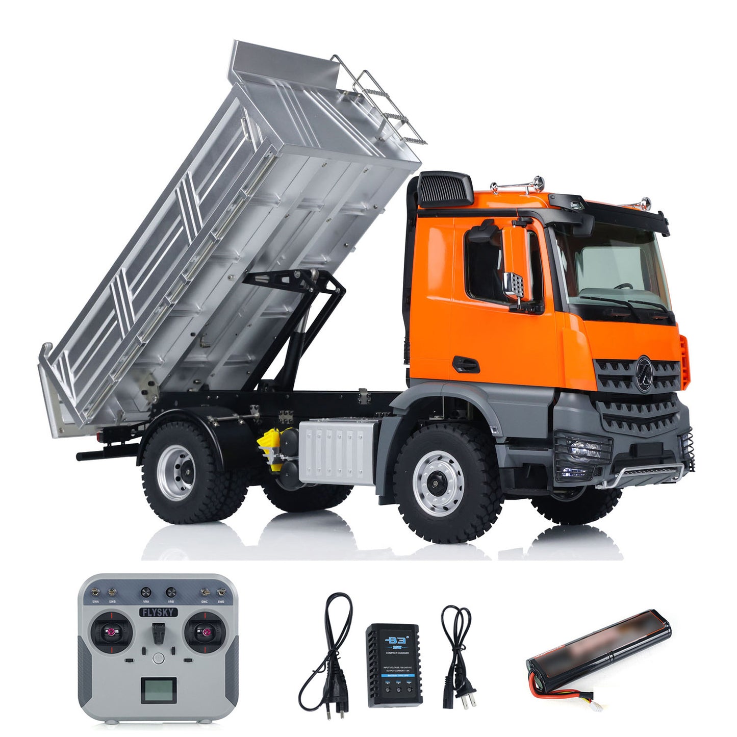 US STOCK 1/14 Kabolite 5701 Radio Control Dump Truck 4x4 Tipper Car Sound Light Model Ready to Run 2-Speed Gearbox Battery