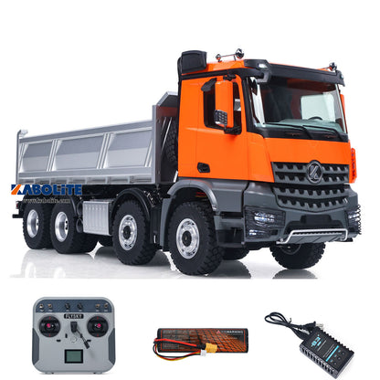 US Stock Kabolite 1/14 Electric RC Dump Truck K5703 8X8 Remote Control Tipper Model 2Speed Transmission Lights Sounds