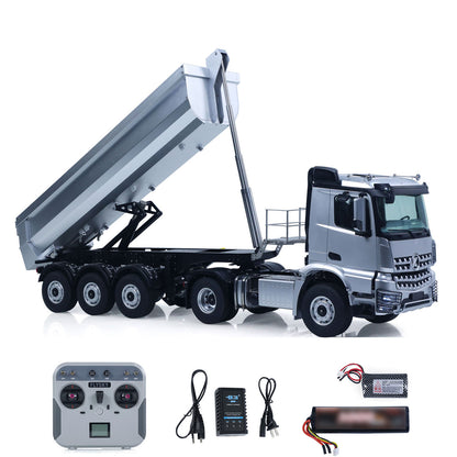 US Stock Kabolite 1/14 4X4 RC Tractor Truck 5801 3Axles Electric Lifting Dump Trailer 2 Speed Transmission Battery Light Sound System