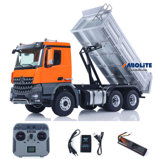 US Stock 1/14 2.4G Remote Control Electric Lifting Dumper 5702 RTR Car Model 6*6 Tipper Vehicle 2 Speed Sound Light Motor