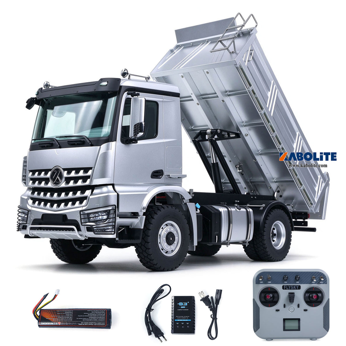 Kabolite 1/14 5701 RC Electric Dumper Truck 4x4 Tipper Model FlySky Radio System