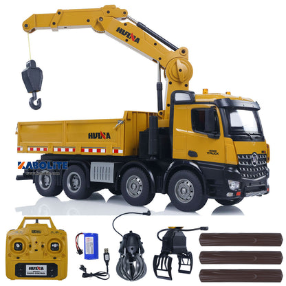 Limited-Time Sale US Stock HUINA 1538 1/14 RC Timber Grab Dumper Truck with Light Sound 26CH 2.4G Radio Controller for gift