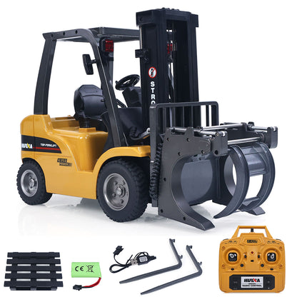 HIUNA 577 1/14 Electric Lifting Remote Control Forklift Model RC Construction Vehicle Battery Light Sound Effect Battery