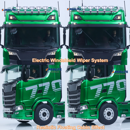 KABOLITE 770S 100 1/14 6X6 RC Tractor Truck with Electric Windshield Wiper
