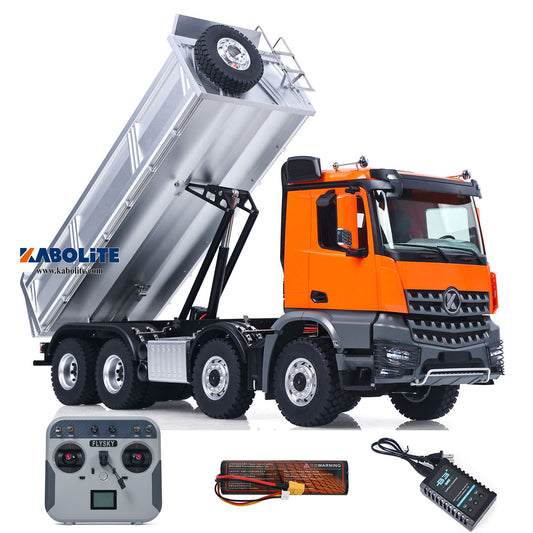 Fast Free Shipping for EU Kabolite 1/14 K5703 Electric RC Dump Truck 8X8 Remote Control Tipper Model 2Speed Transmission Lights Sounds Battery Charger