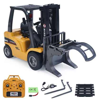 HIUNA 577 1/14 Electric Lifting Remote Control Forklift Model RC Construction Vehicle Battery Light Sound Effect Battery