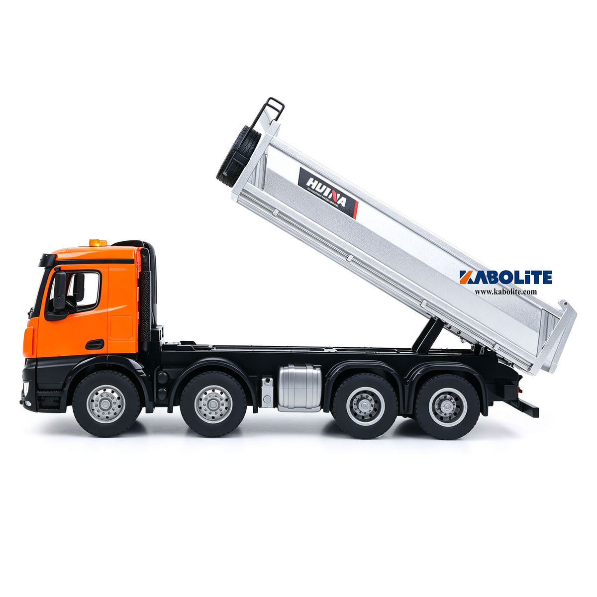 IN Stock HUINA 1536-1 1/14 8X8 Metal Remote Control Dump Truck Electric Lifting with Light Sound System for RC Tipper Hobbyists