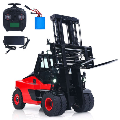 US Stock Kabolite K180-100 1/14 4X2 Remote Control Hydraulic Forklift 3-Way Vavles RTR Flysky ST8 Radio Controller Light Sound System