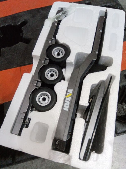 Fast Free Shipping Second Hand US Stock 73.5CM Plastic Semi Trailer Flatbed 1502 for 1/18 HUINA 1501 Remote Control Tractor Truck Electronic Support Legs Tail Board