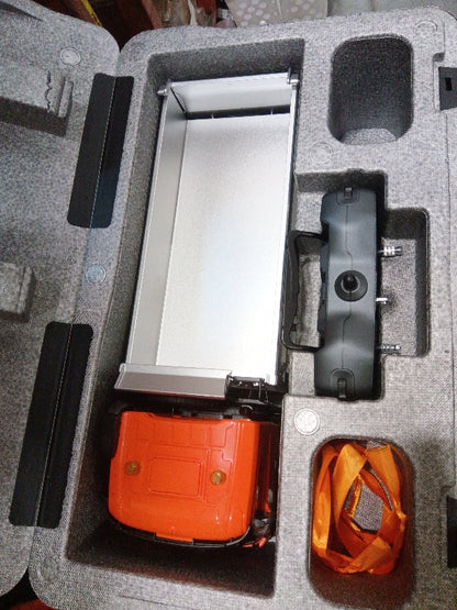 Second Hand US Stock 1/14 HUINA 1598 2.4G Remote Control Dumper 6X6 Engineering Transport Vehicle Lifting Rod Tipper Car Light Sound Battery Toys