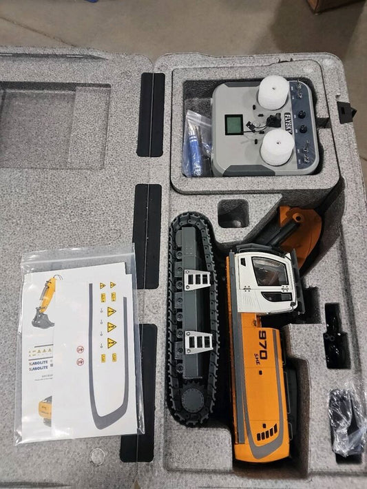 Second Hand CA Stock 1/18 Kabolite 5901 100S Electric Lifting RC Excavator Digger Engineering Vehicle Flysky Radio System Electric Ripper Hammer