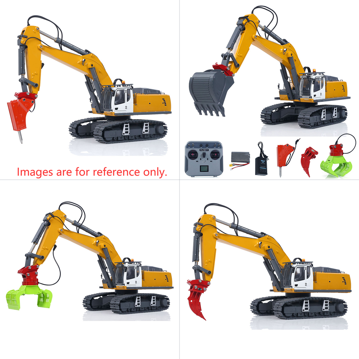 Second Hand US Stock 1/18 Kabolite 5901 100S Electric Lifting RC Excavator Flysky Remote Control Digger Engineering Vehicle Electric Ripper Hammer