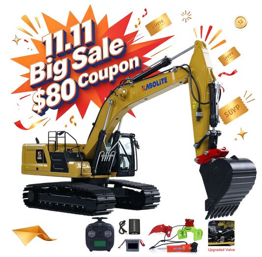 $80 OFF 11.11 Flash Sale Kabolite K961-100S Pro Hydraulic RC Excavator 1/18 RTR Metal Remote Control Digger FlySky ST8 Radio Construction Model