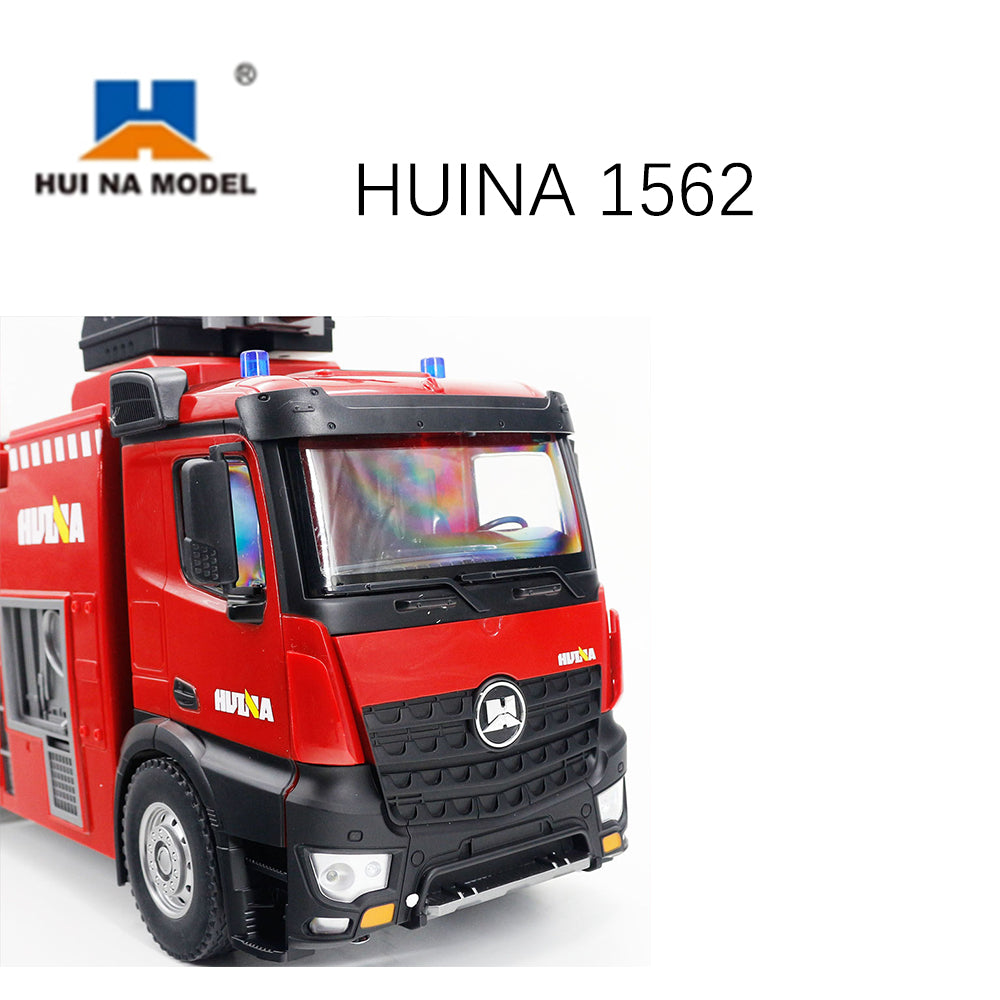 US Stock HUINA 1/14 RC 2.4G 562 Box Water Sprayable Fire Truck Car Toy Model Gift Battery