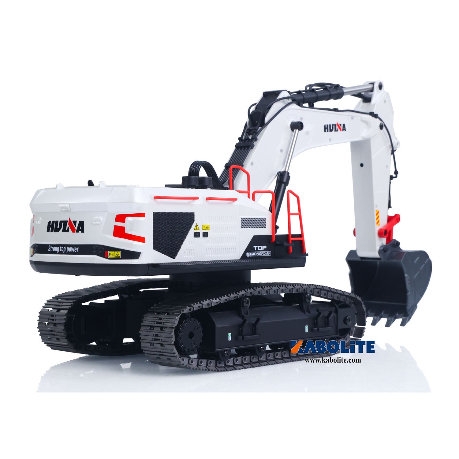 HUINA 1594 1/14 Metal RC Excavator with Ball Wooden Claw Bucket Drill for Construction Vehicle Enthusiast