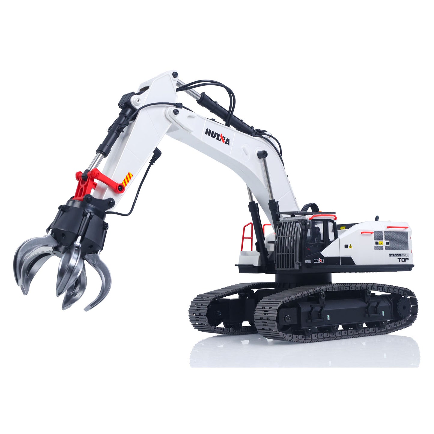 HUINA 1594 1/14 Metal RC Excavator with Bucket Drill Ball Wooden Claw Lights Sound 2.4G Radio Controller for Digger Model Enthusiast