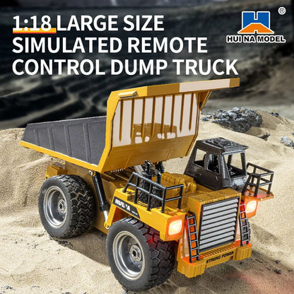 HUINA 1533 1/18 RC Dumper Truck 2.4G Remote Control Tipper Car Vehicles Toys Mining Truck Model