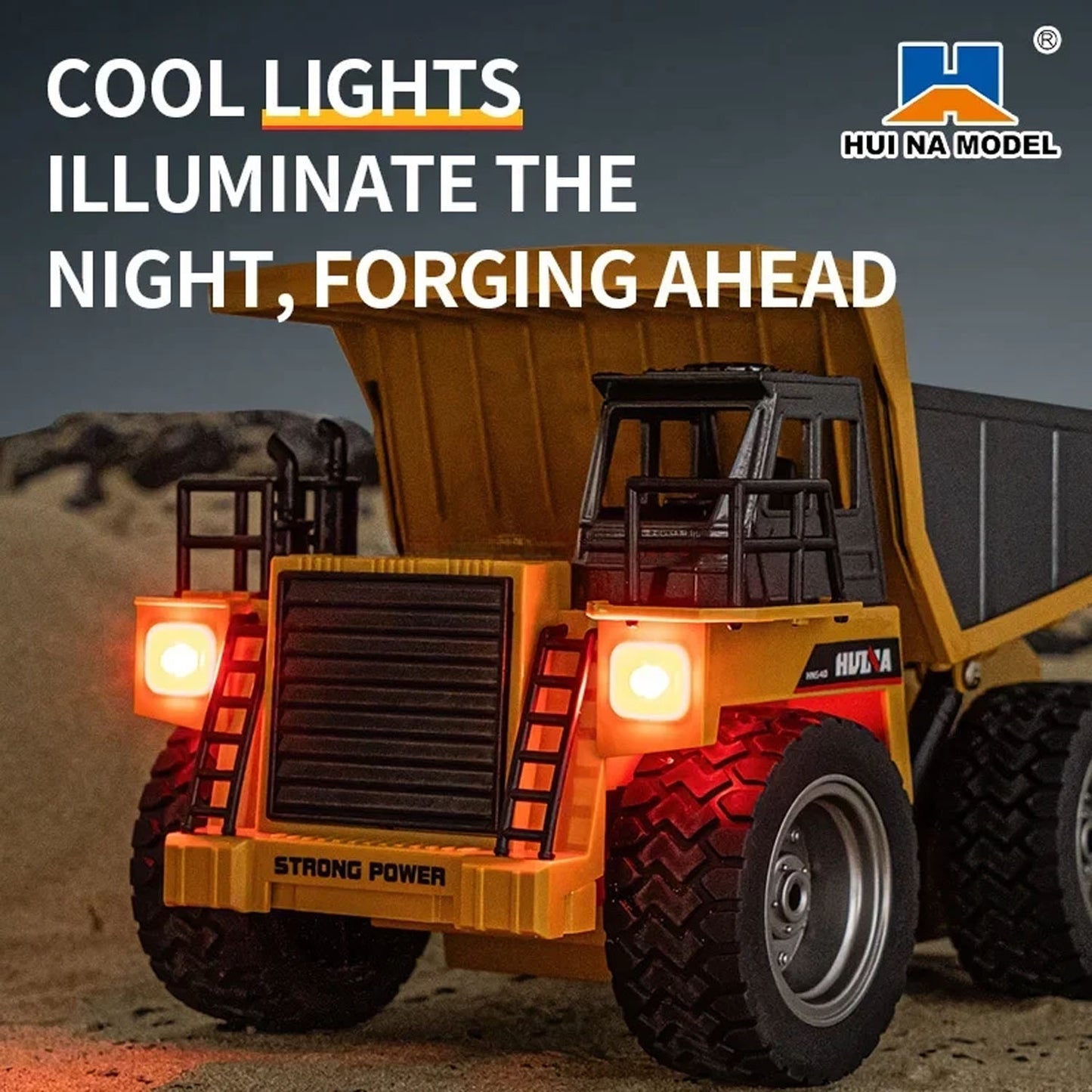 HUINA 1533 1/18 RC Dumper Truck 2.4G Remote Control Tipper Car Vehicles Toys Mining Truck Model