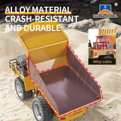 HUINA 1533 1/18 RC Dumper Truck 2.4G Remote Control Tipper Car Vehicles Toys Mining Truck Model