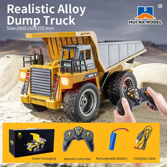 HUINA 1533 1/18 RC Dumper Truck 2.4G Remote Control Tipper Car Vehicles Toys Mining Truck Model