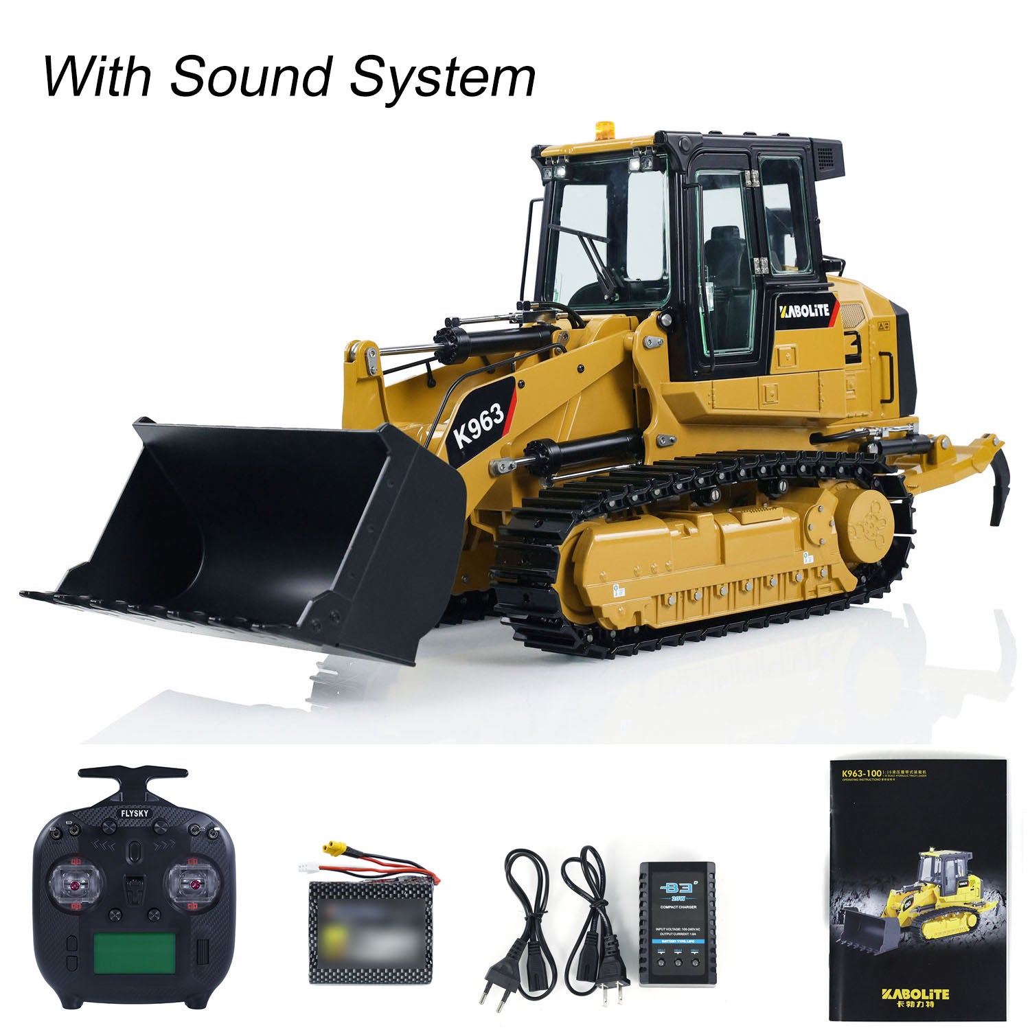 KABO K963-100 hydraulic RC loader finished painted and assembled model