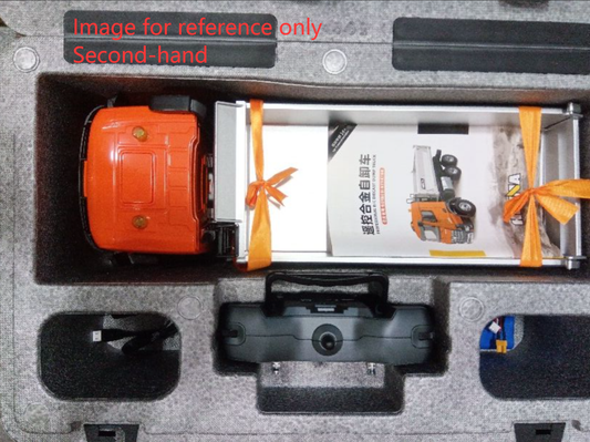 Second Hand US Stock 1/14 HUINA 1598 2.4G Remote Control Dumper 6*6 Engineering Transport Vehicle Lifting Rod Tipper Car Light Sound Battery Toys