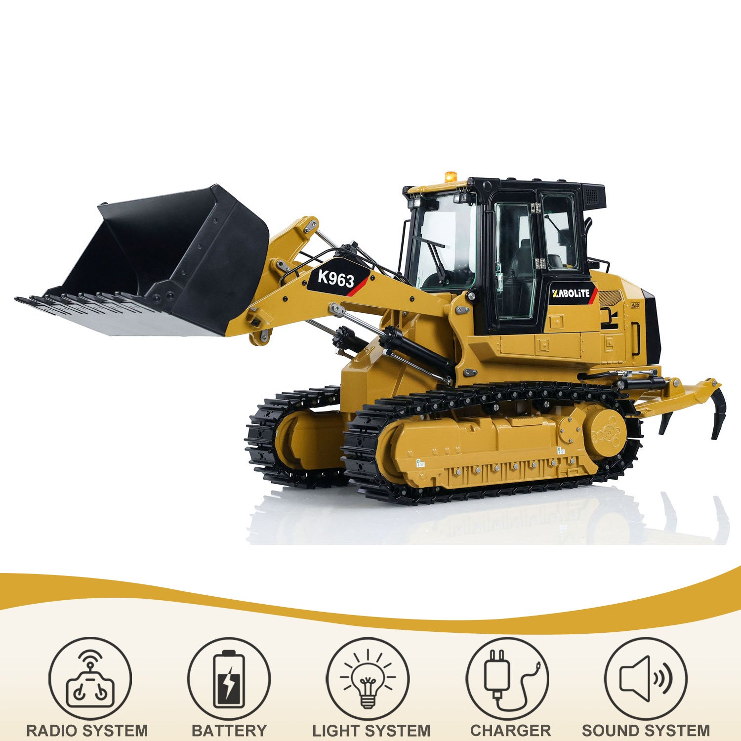 Hydraulic RC loader K963-100 equipped with high performance motor and ESC