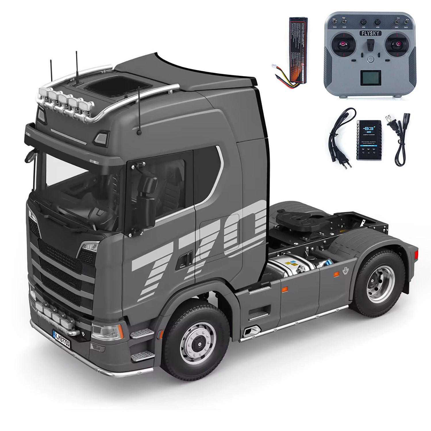 KABOLITE 770S 100 1/14 4X2 RC Tractor Truck with 2 Speed Transmission Sound Light System