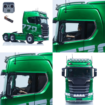 IN STOCK KABOLITE 770S 100 1/14 6X6 RC Tractor Truck with FlySky Radio Controller 2Speed Transmission Electric Windshield Wiper Sound Light