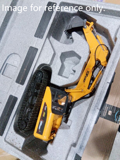 Second Hand US Stock HUINA New Upgrade 580 1/14 Metal Excavator Model Engineering Vehicle Electric Ball Grabber 360 Rotating Shear Claw Sound Lights