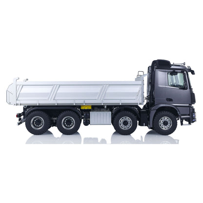 Kabolite K3367 1/14 Metal 8x8 Hydraulic Remote Control Dump Truck RC Tipper with ST8 Radio Controller Sonud Light 2 Speed Transmission
