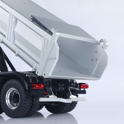 Kabolite K3367 1/14 Metal 8x8 Hydraulic Remote Control Dump Truck RC Tipper with ST8 Radio Controller Sonud Light 2 Speed Transmission
