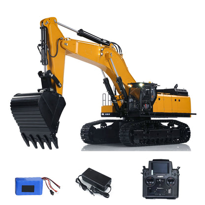 Kabolite K980 1/14 Metal Hydraulic RC Excavator SY980H Digger Model with FlySky PL18 Lite Radio Controller 3CH Directional Valve Light Sound System