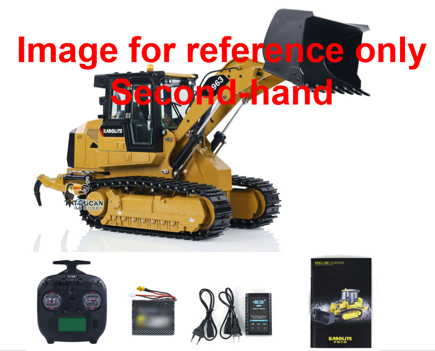 Second Hand US Warehouse Kabolite 1/16 K963 100 Hydraulic RC Loader K963-100 Radio Control Construction Vehicles Lights Battery Ready To Run