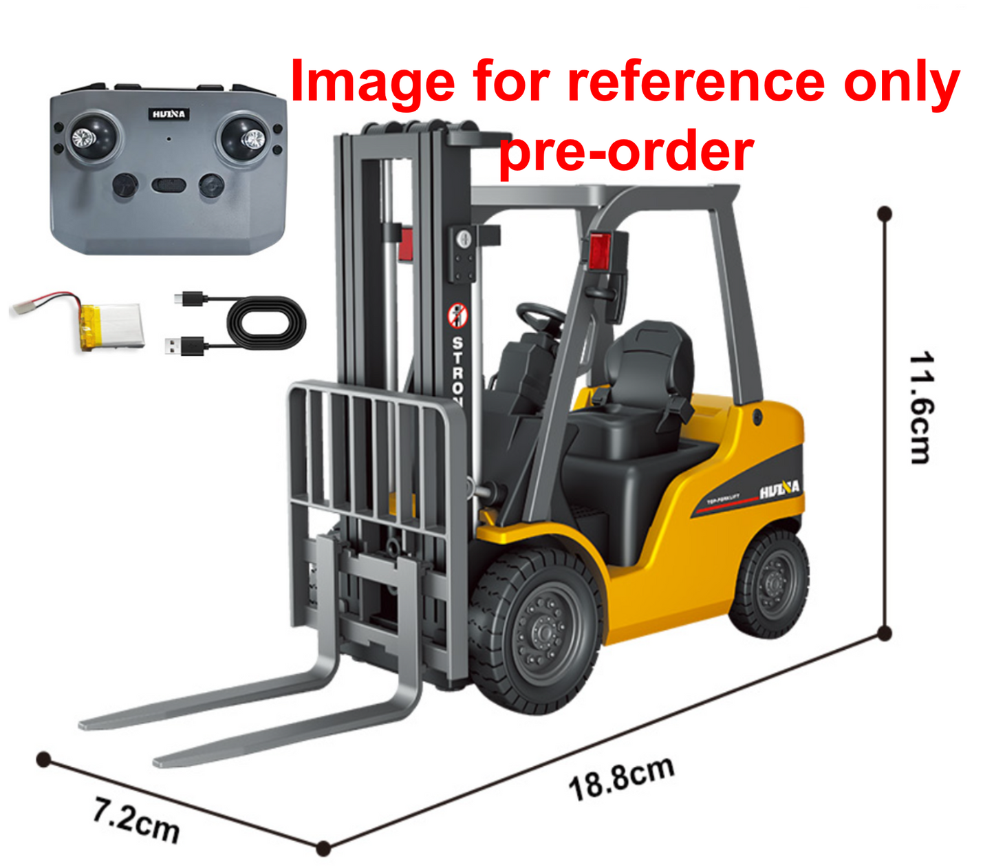 New Pre-Order Deposit HUINA 1/50 2.4G Metal 9925 RC Forklift 12CH Radio System Desktop Remote Control Vehicle Model