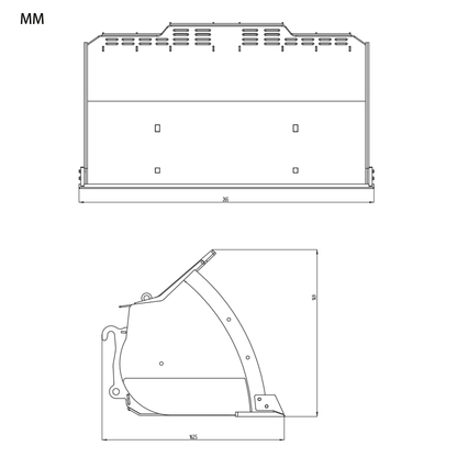 Kabolite Metal Bucket Hydraulic Short/Long Clamp Upgrade Spare Parts for K988-100S RC Loader