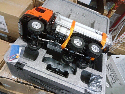 Fast Free Shipping Second Hand US Stock 1/14 HUINA 1598 Remote Control Dumper 2.4G 6*6 Engineering Transport Vehicle Lifting Rod Tipper Car Light Sound Battery