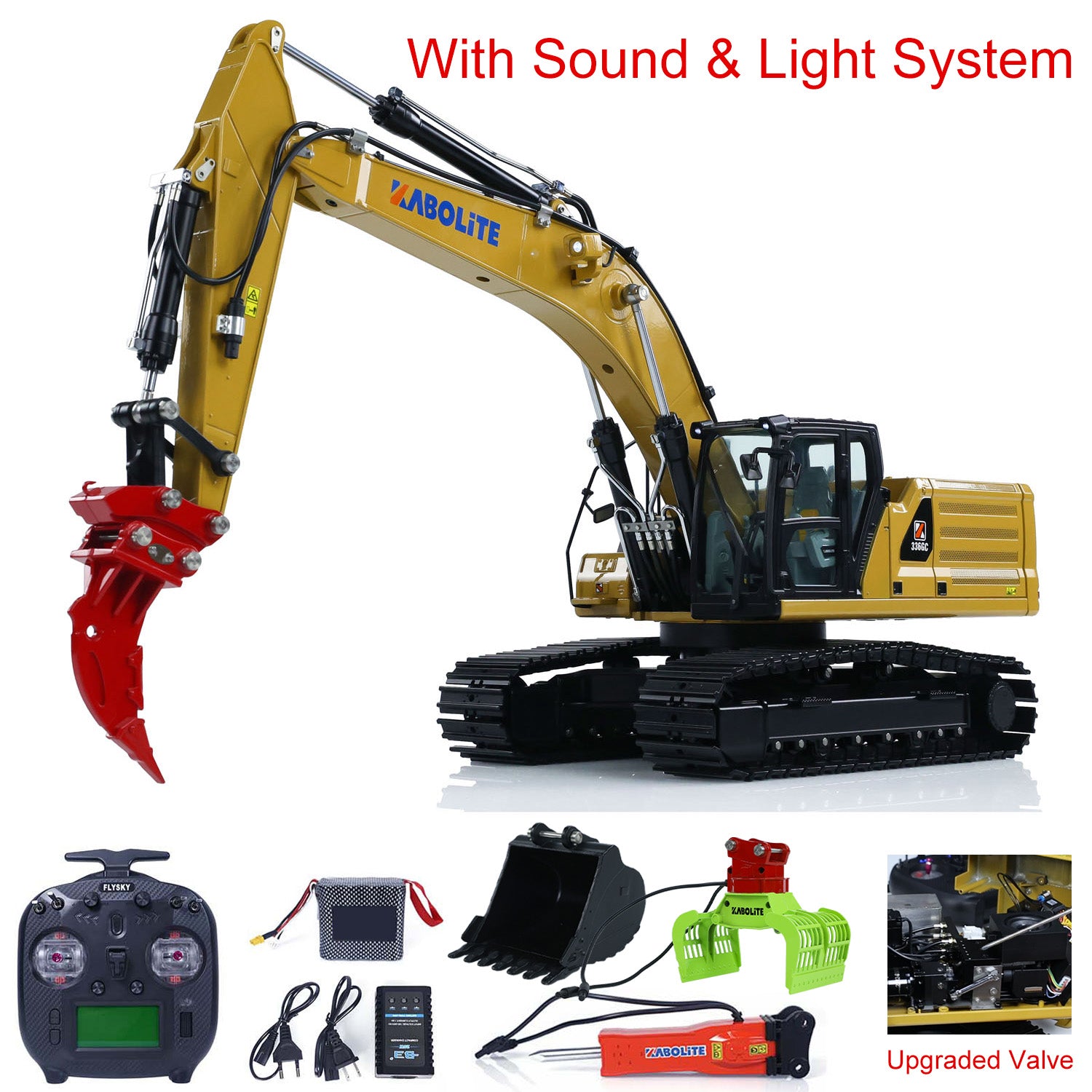 1/18 RC Hydraulic Excavator K961-100S PRO with Motor ESC Servo and Light Group