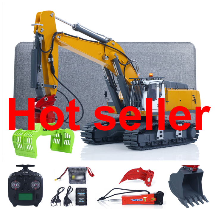Flash Sale US Stock KABOLITE 1/18 K962 100S Remote Control Hydraulic Excavator RC Digger Electric Claw Ripper Hammer Construction Car Machine Toys