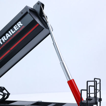Fast Free Shipping for EU HUINA 1/18 Electric Lifting Remote Control Semi Dump Trailer for RC Tractor Truck 1501 Tail Light Support Leg No Sound System