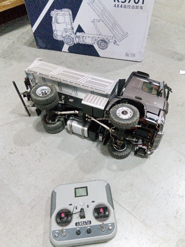 Fast Free Shipping Second Hand US Stock Kabolite 4x4 1/14 RC Dumper Truck 5701 RTR Remote Control Tipper Car 2-speed