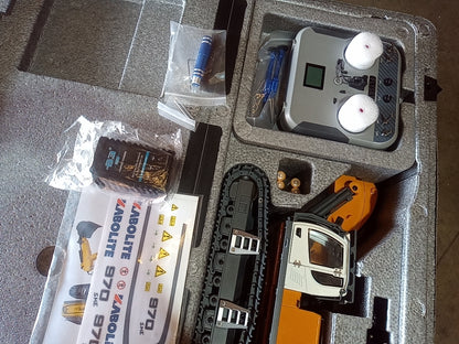 Fast Free Shipping Second Hand US Stock 1/18 Kabolite 5901 100S Electric Lifting RC Excavator Digger Engineering Vehicle Flysky Radio System Electric Ripper Hammer