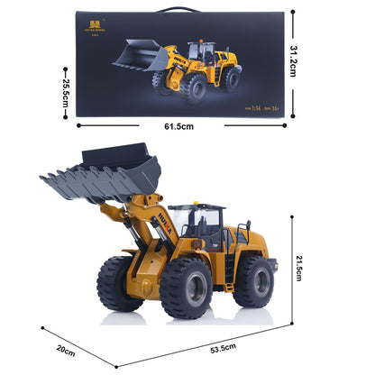 US Stock 1/14 HUINA 2.4G Remote Control Loader 1583 Electric Lifting Lights Sound System RC Construction Vehicles Model