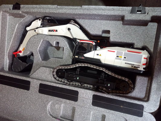 Second Hand US Stock 1/14 Metal HUINA 1594 RC Excavator Model Remote Control Digger Light Sound Battery