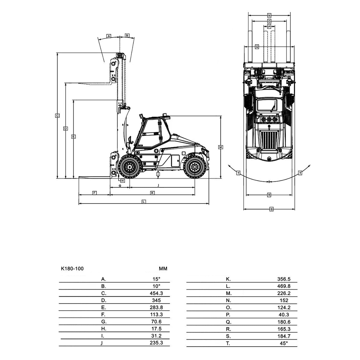 Fast Free Shipping for EU Kabolite K180-100 1/14 4X2 Remote Control Hydraulic Forklift 3-Way Vavles RTR Flysky ST8 Radio Controller Light Sound System