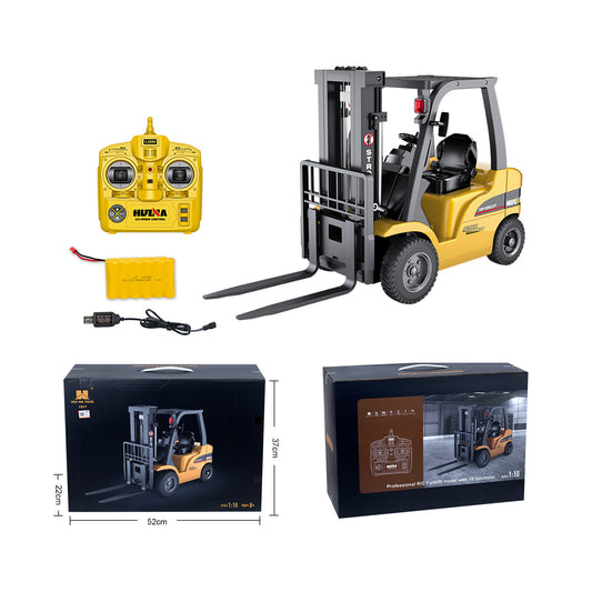 HIUNA 577 1/10 RC Forklift Model Truck Toys 2.4G Remote Control 8CH Car Battery Hook Light Sound